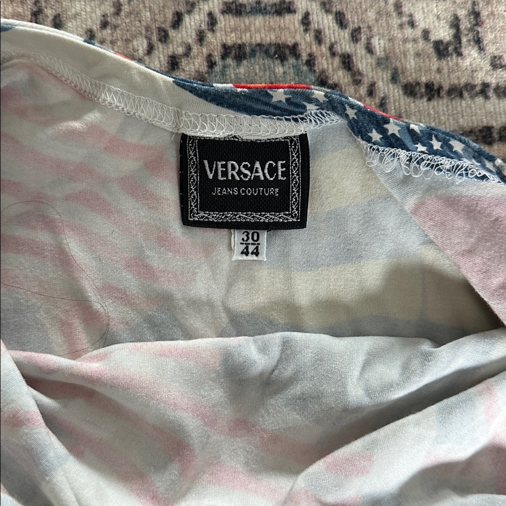VERSACE Vintage Baroque Flags top or mini dress - Picture 4 of 5